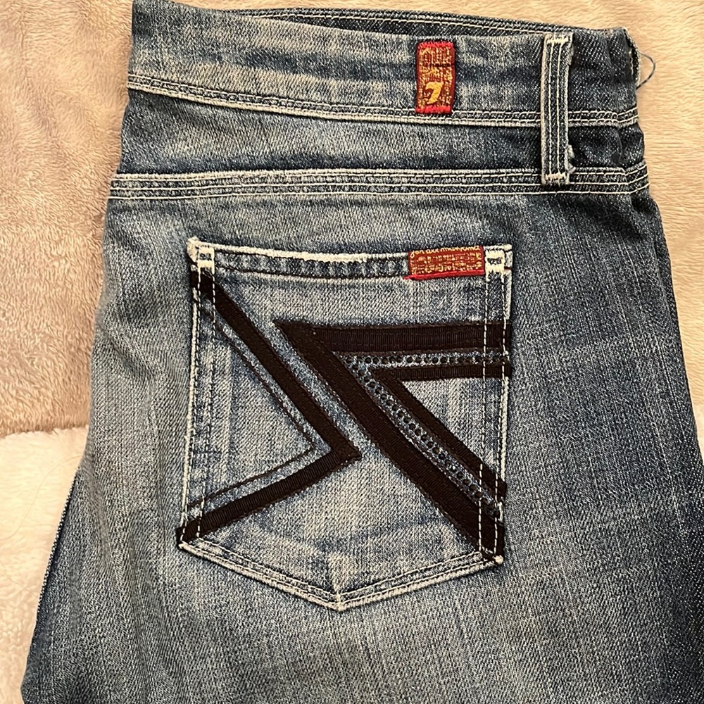 7 for all mankind jeans woman’s sz 29 flint bling pockets